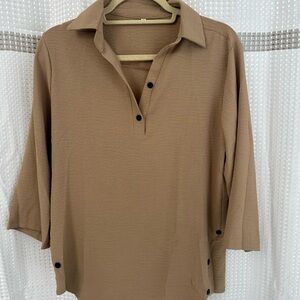 Chico's Brown Button-Up Blouse